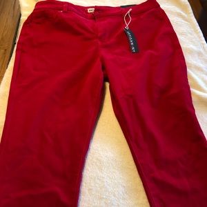 Long jean red color. Size 14 .